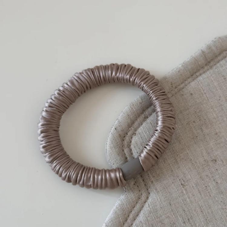 Korean Basic Simple Elastic Ice Silk Large Intestine Hair Band Solid Color Headrope Girls Women Hair Accessories