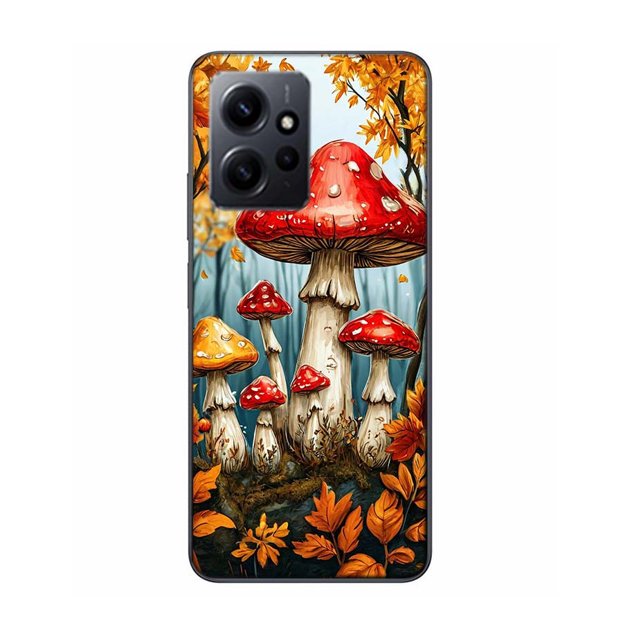 Colorful Mushroom Phone Case For Redmi Note 14 15 Pro 5G 13 12 Pro Plus 11 11T 11E 11S 10 Pro 10S 9 9S Cover Cell Clear TPU Capa