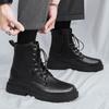 2 New Autumn Waterproof Heightening Martin Boots Thick-soled High-top Fashionable and Versatile