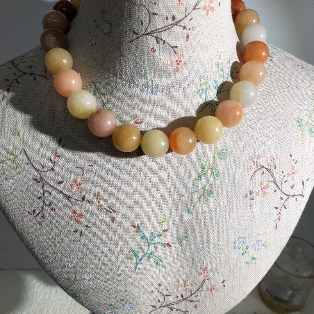 Винтажное средневековое ожерелье с бусинами из натурального камня агата, милого темперамента, модное, универсальное Necklace