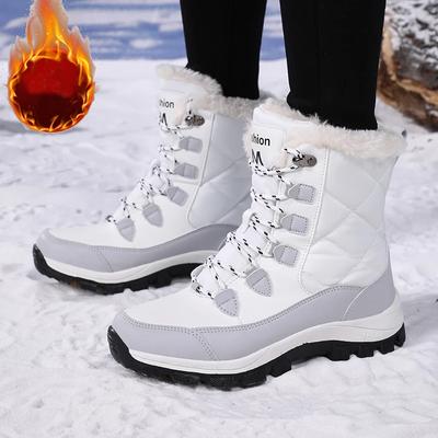 New Women's Snow Boots Warm Faux Fur Lined Non - Slip Winter Outdoor Hiking Boots Fashion Waterproof Cold Weather Footwear
