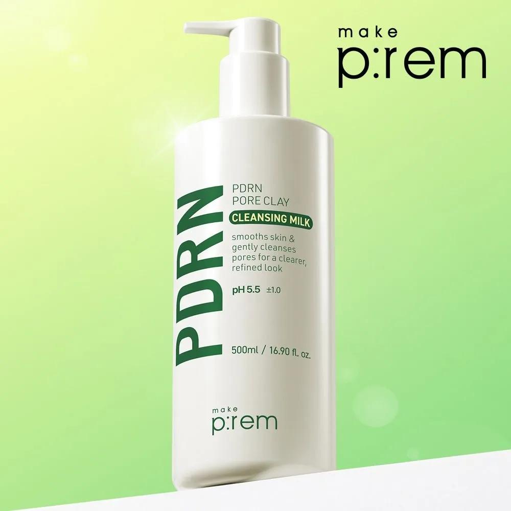 Make P:REM PDRN Pore Clay Cleansing Milk 500ml Safe Me Moisture Cleansing