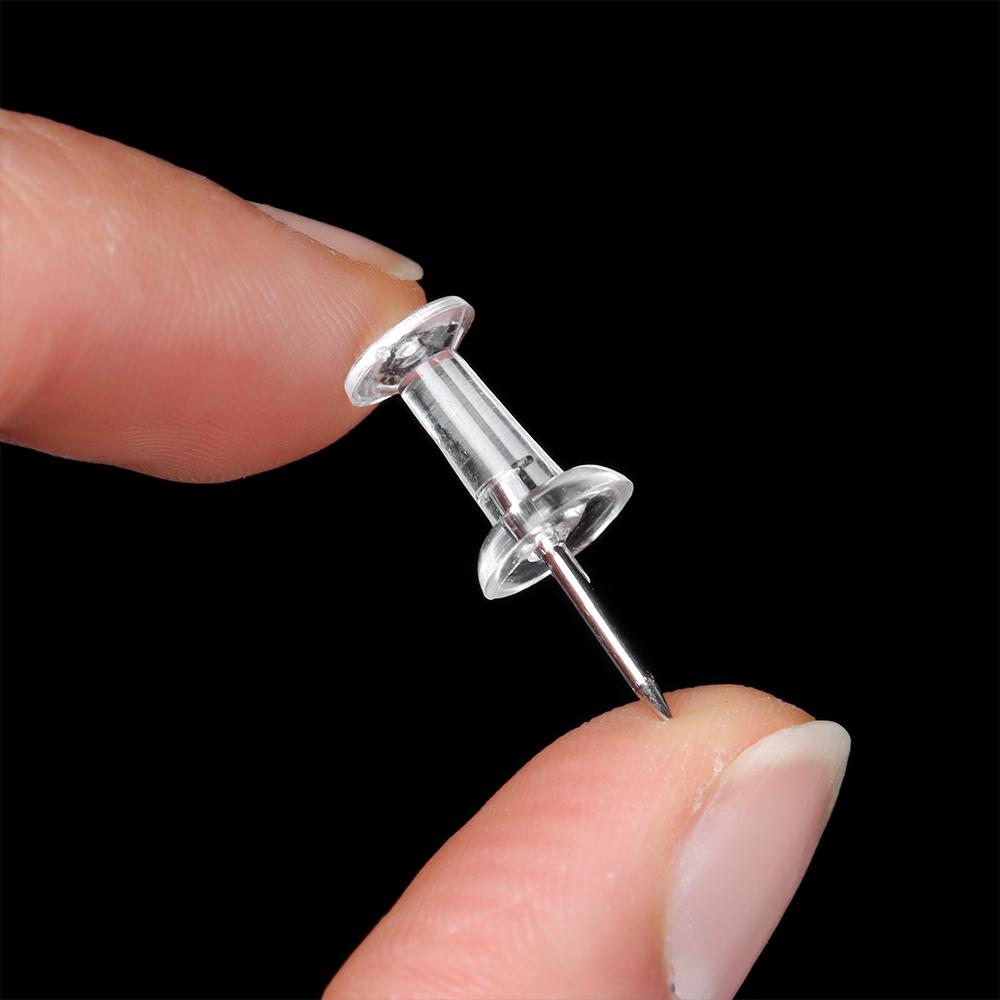 High Quality Plastic Board Thumb Tacks Push Pins Drawing Pins Clear Push Pins Stationery Supplies