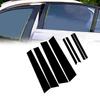 Car Pillar Posts Window Door Moulding Trims Cover Stickers Decal Glossy Black Exterior Accessories Fit For Honda Civic 2012-2015