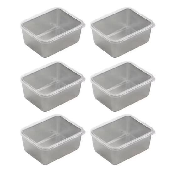 1/2/3/4/5/6/8 ks Sada nádob na uskladnění potravin Obědový box Nerezové stohovatelné nádoby na svačinu