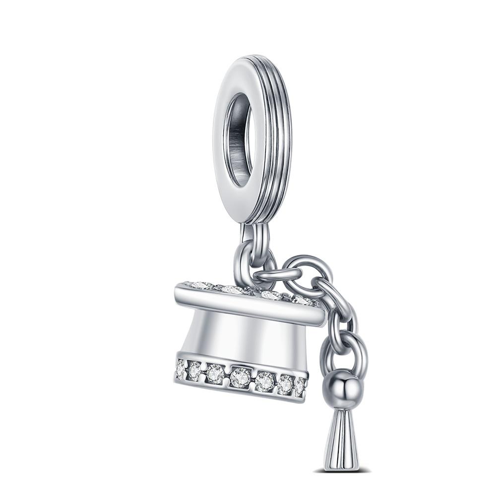 Copper Sport Charms Ball Beads Graduation Pendant Fit Original Bracelet For Women Diy Jewelrylove Gift School