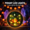 Halloween Holiday Decorations LED Glowing Hanging Decor Acrylic Window Ornament with Light Spooky Durable Signs Sign for Door Wall Haunted