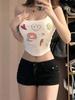 Spring-Summer Black Low-Waist Slimming Leggings and Ultra-Short Denim Hot Pants