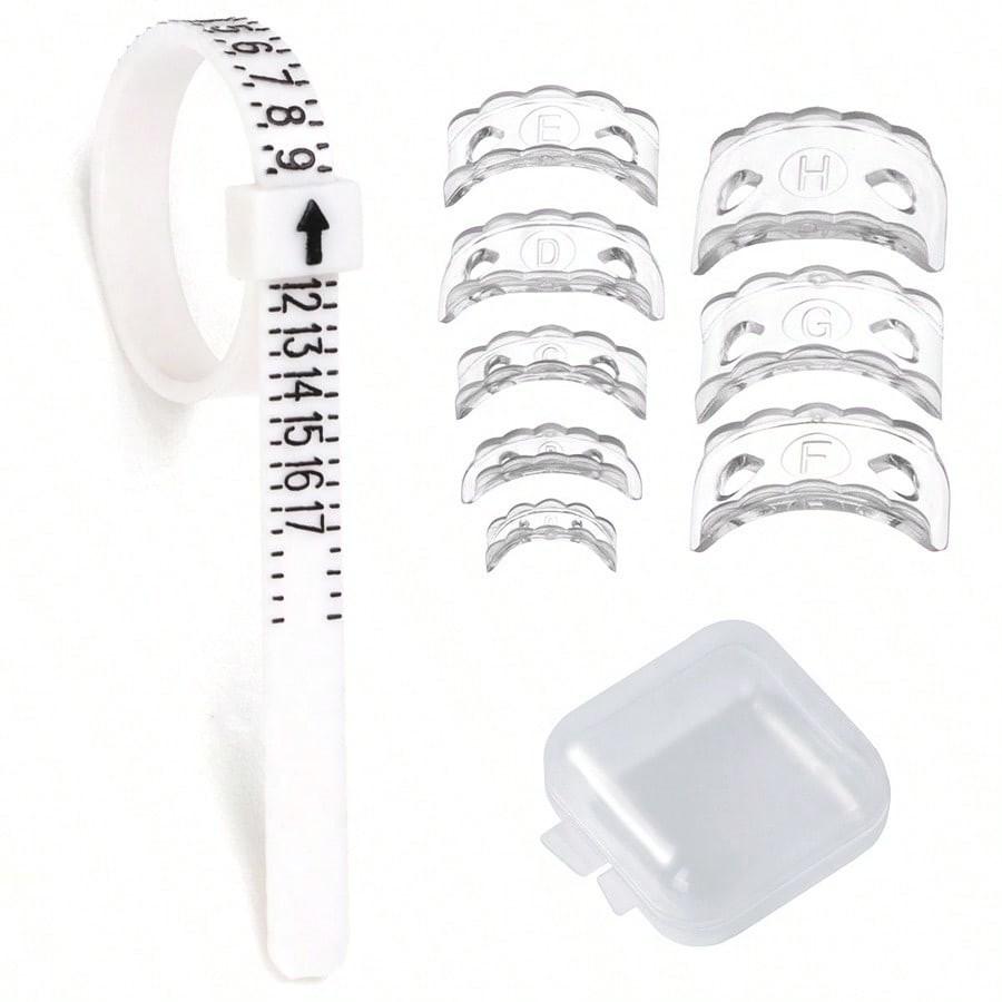 8-Piece Heart-Shaped TPU Ring Adjuster Set - Breathable, Transparent Inner Pads for Resizing