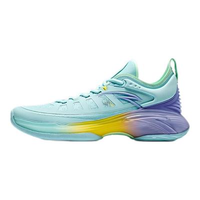 Zup-1 Shock Absorbing Non-Slip Durable Low-Top Basketball Shoes Men Sneaker Mint-Blue Light-Purple 112441110-2