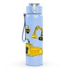 1PC Construction Excavator Vehicle Print 750ml Color Plastic Sports Water Bottle Leakproof Flip Straw Lid Suitable for Sports Office Home Use