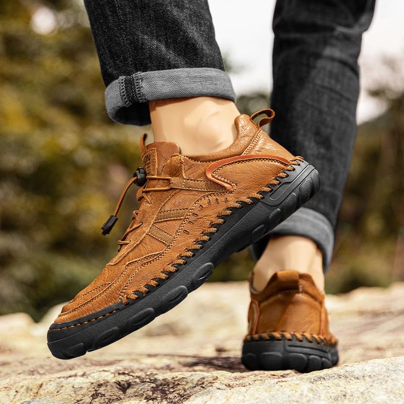 Handmade Men's Casual Shoes Comfortable And Breathable Moccasins Men Outdoor Flats Shoes