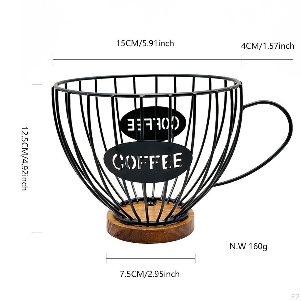 Coffee Pod Holder Candy Container Storage Basket for Cafe Counter Bar
