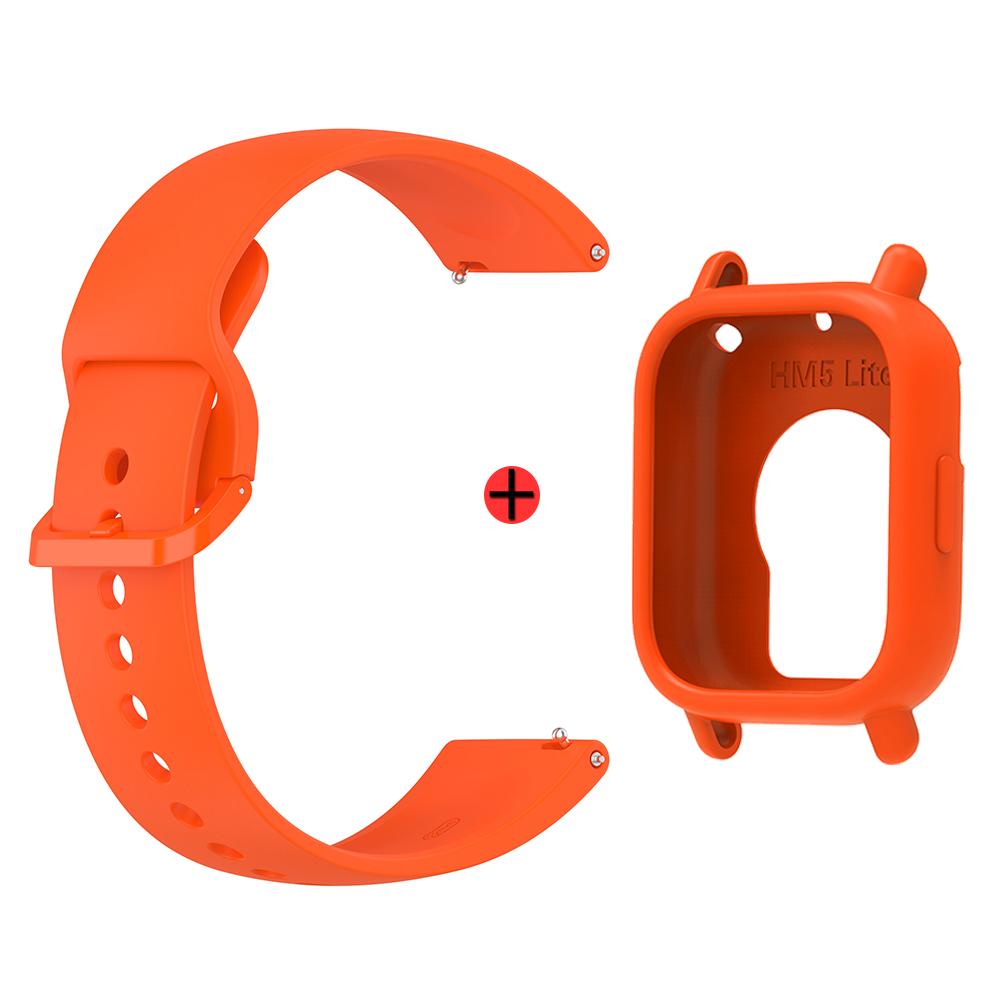 Pro Redmi Watch 5 Lite Silikonový řemínek k hodinkám + Pouzdro Sportovní pásek Spona stejné barvy Náhradní náramek pro Redmi Watch 5 Lite