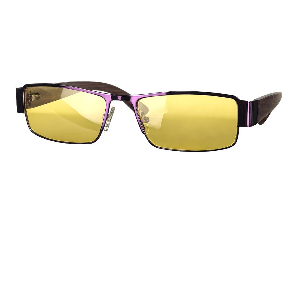 SHINU anti blue light lenses yellow driving glasses sleep glasses red lens orange gamging lens with wood leg frame