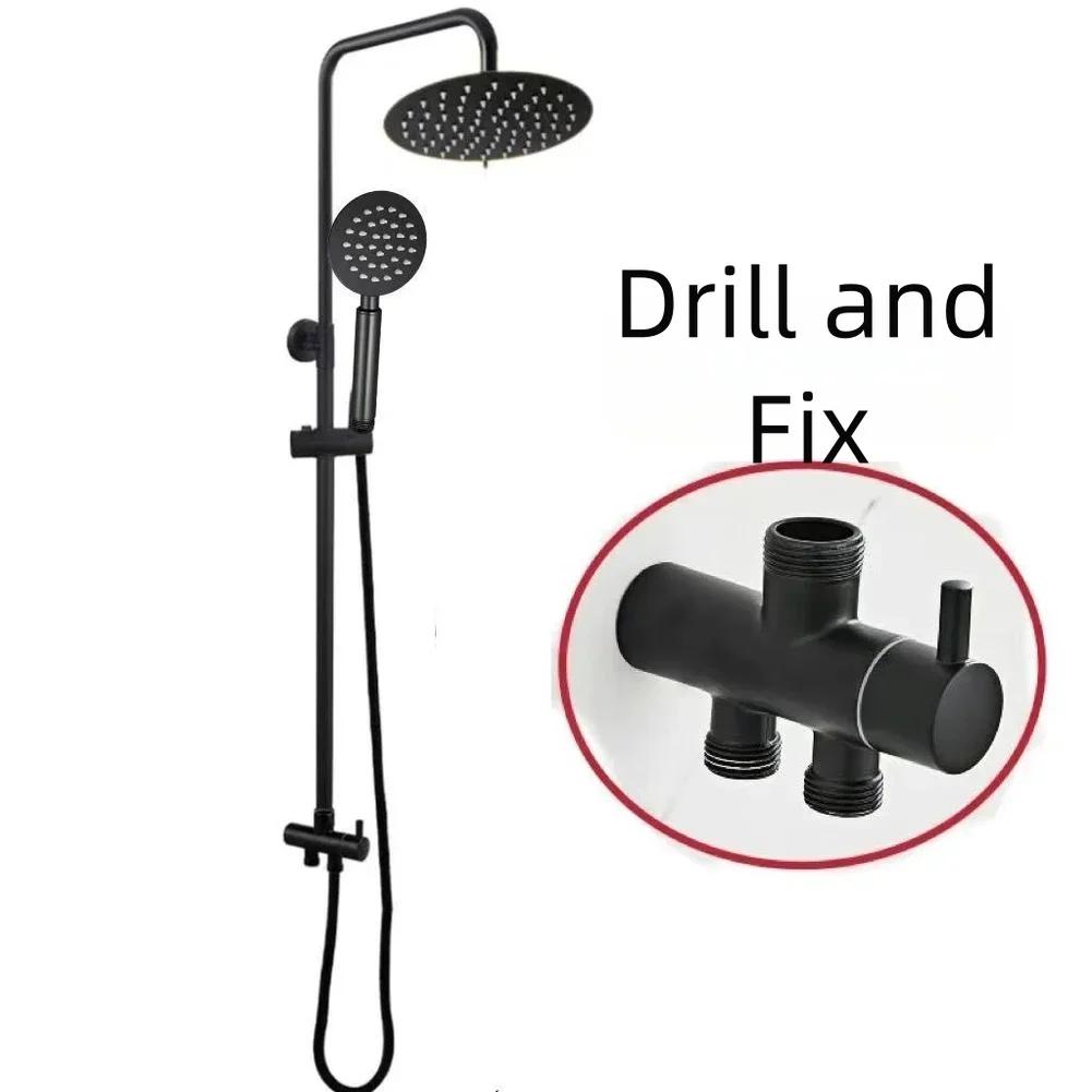 Bathroom Renovation Black Copper Chrome Diverter Compact Round Shower Valve Compact Round Body Long-Term Reliability