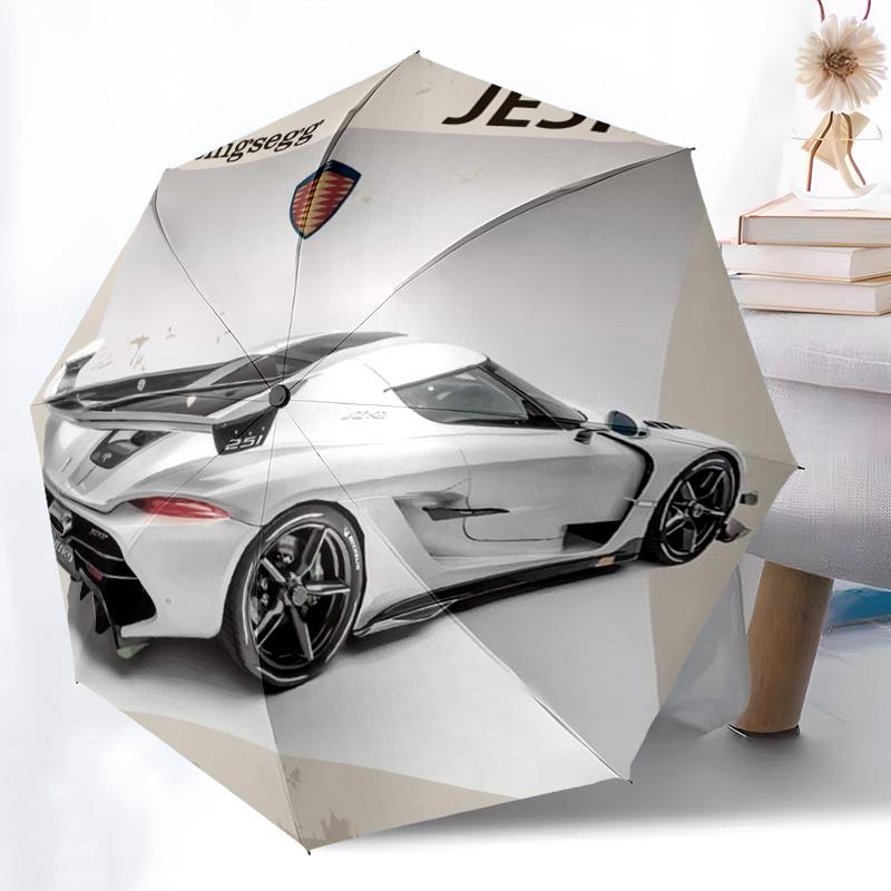 Koenigsegg Jesko: Parapluie Pliant Design Supercar Ultime Convient à Toutes les Saisons Parapluie Cadeau Portable Parapluie Solaire