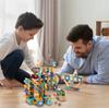 Construction Blocks Ball Track Puzzle Waffles Ball Track Set 125 Pieces