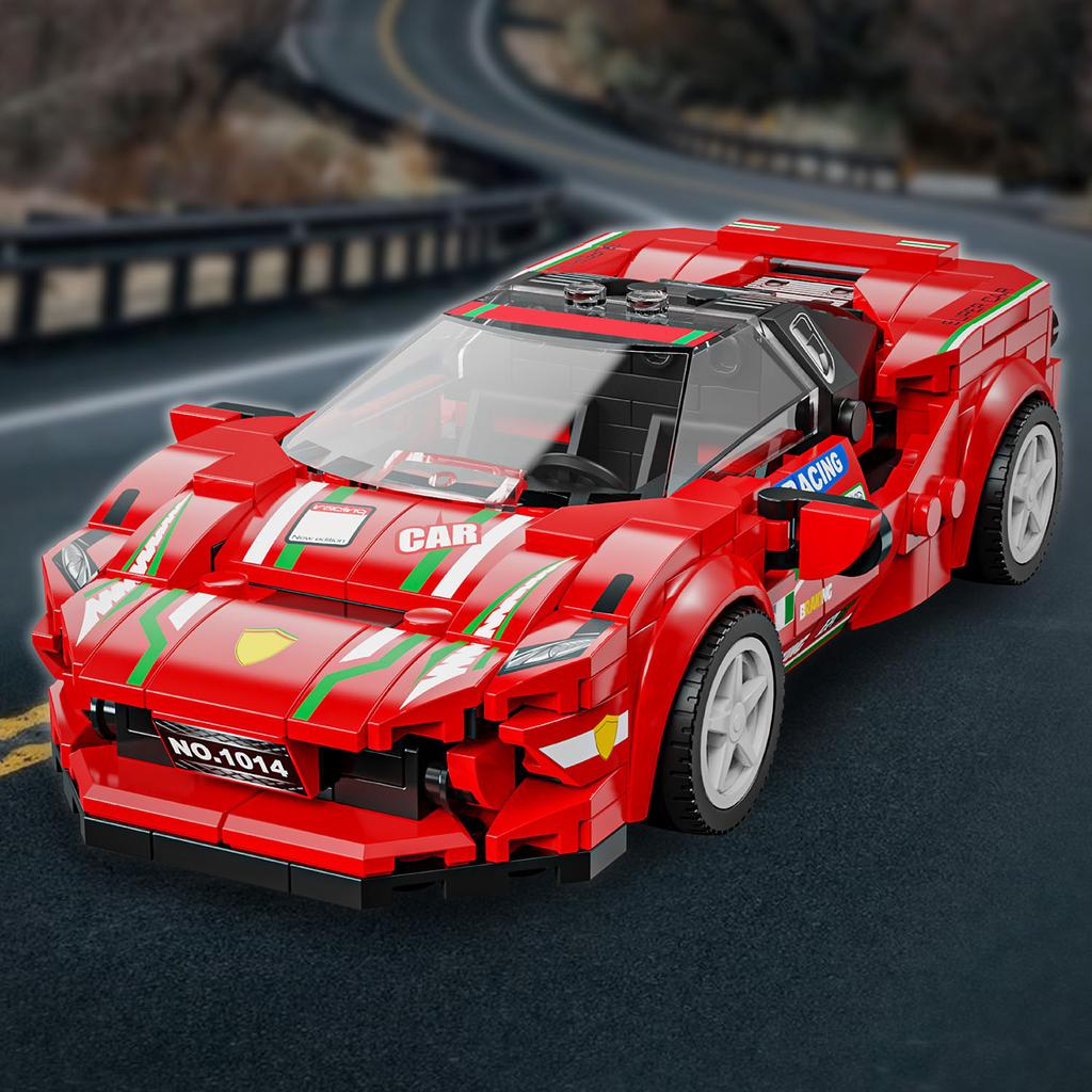 298PCS Building Blocks Toy Sports Car Model Cars Assembly Brick Sets Educational Toys Desktop Decoration Christmas Birthday Gift