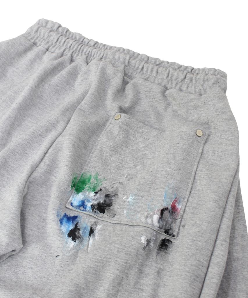 Leondieseu Color Painting Side Tuck Sweatpants (Gray)