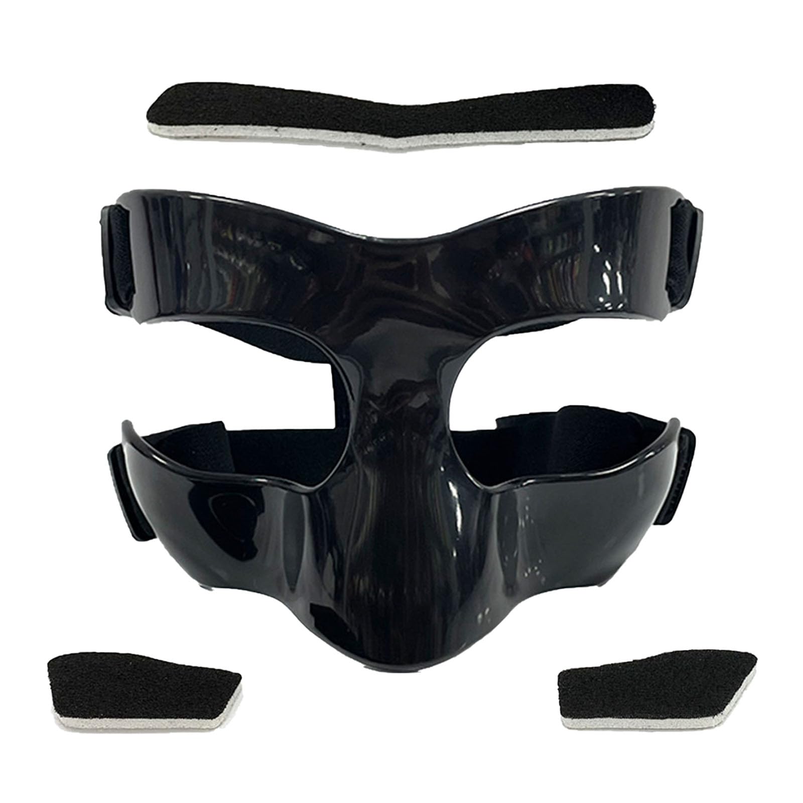 

HUIKKJP Спортивная ударопрочная маска для лица с регулируемой защитой носа для сломанного для и прозрачная с эластичным ремешком, защита, носов, баскетбол,