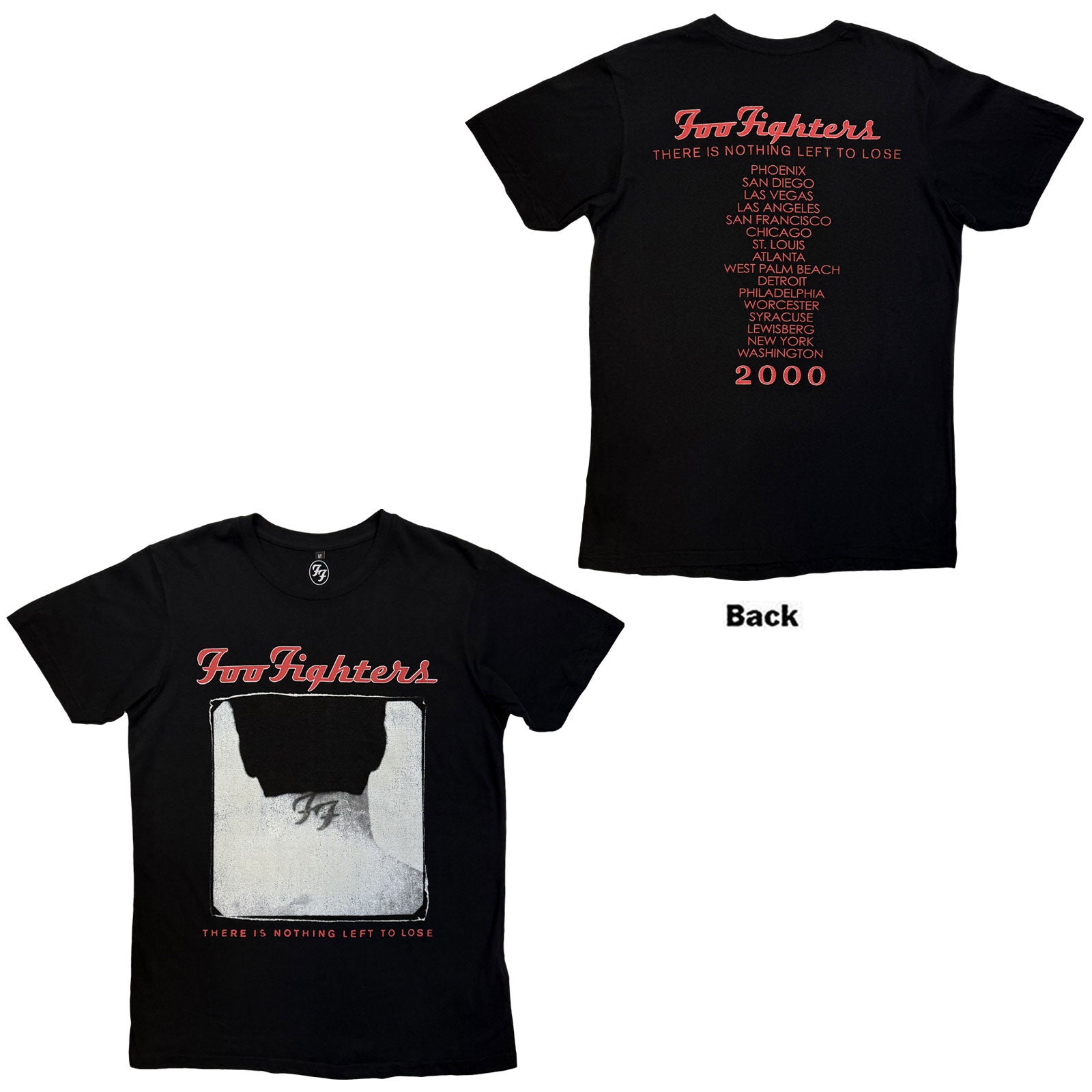 Foo Fighters Carbon TShirt Nothing Left To Lose Tour Black Back Print OFFI XL