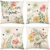 Home Decor Floral Home Sweet Home With Bees Pillowcase Pattern Cushion Cover Suitable For Sofa Bedroom Car Pillow Cover