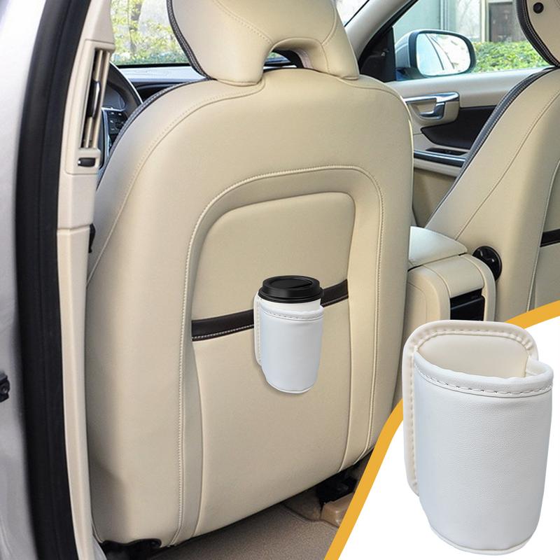 pu Leather Car Door Cup Holder Auto Drink Rack Storage Bin Auto Back Seat Cup Holder Organizer For Car Interior Accessories