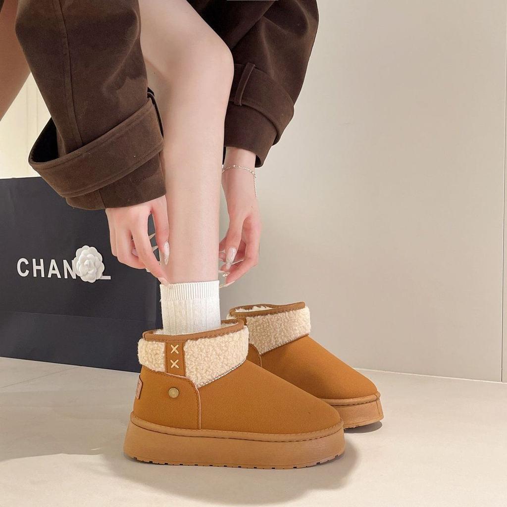Autumn and winter new thick-soled snow boots winter short snow cotton piled thickened warm cotton shoes