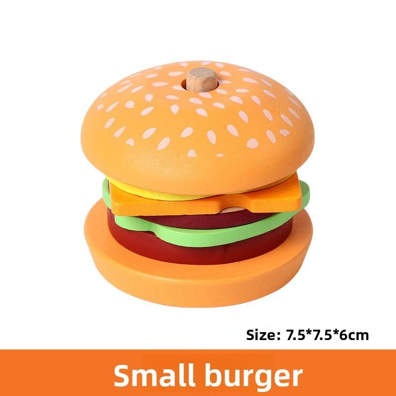 Kids Food Wooden Set With Sandwich And Burger For Interaction Play Learning And