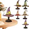 Stained Glass Witch Hat Lamp LED Night Light USB Powered Bedside Lamp for Living Room Home Bedroom Decoration