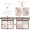 Baskiss Wooden Jewelry Storage Large Capacity Accessory for Storing Dresser Top Box, Case, Displayable, Dustproof, Necklaces, Rings, Earrings, etc.,
