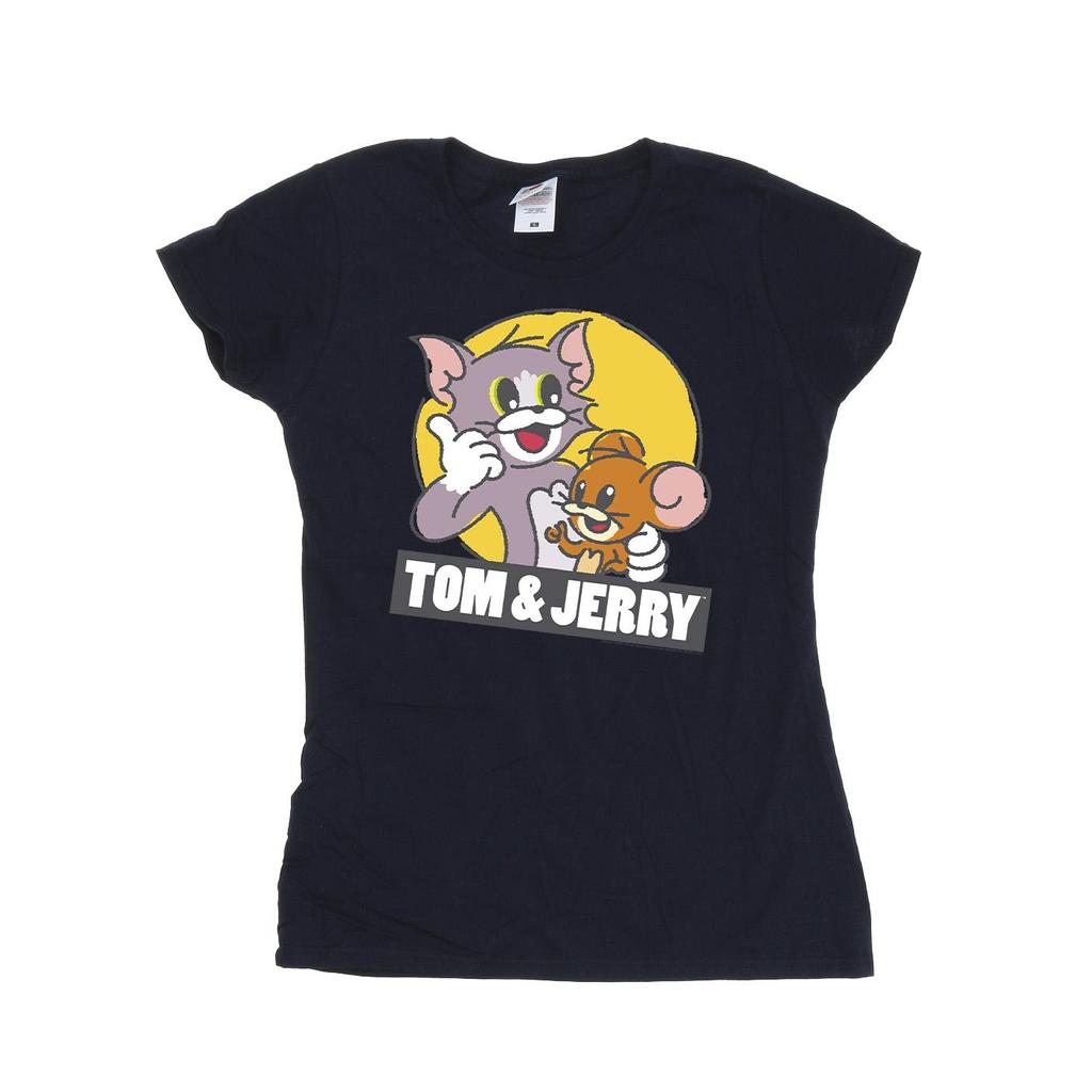 Tom And Jerry Womens/Ladies Sketch Logo Cotton T-Shirt