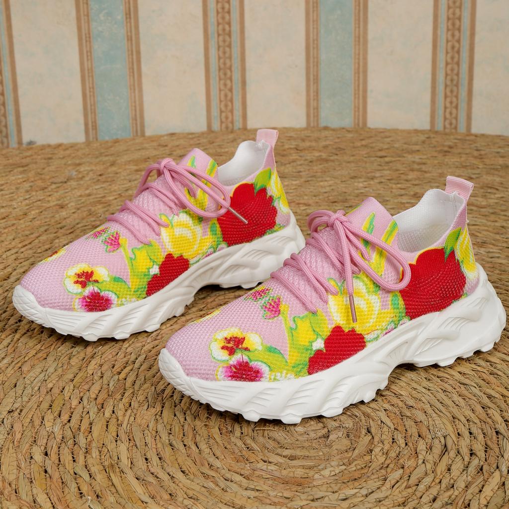 Fashion Women's High Quality Knitted Sneakers Summer 2025 New Breathable Air Mesh Casual Shoes Woman Light Weight Walking Sports Flats