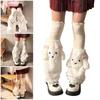 Adorable Puppy Leg Warmers Comfortable Acrylic Socks Nonslip Design for House Use Stylish Casual Wear Winter Accessories