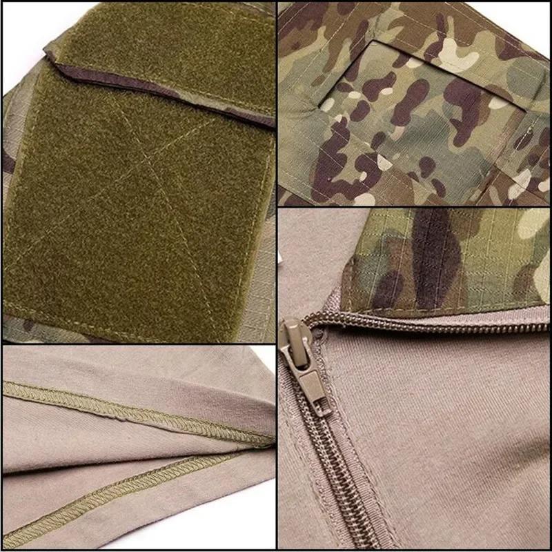 Outdoor Tactical Hiking T Shirts Men Long Sleeve Hunting Climbing Shirt Sport Clothes