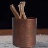 Vintage Pure Copper Coffee Mug,Moscow Mule Thickened Large Size Hammer Texture Straight Tube 450ml Beer Mug,Tea Cup Tableware