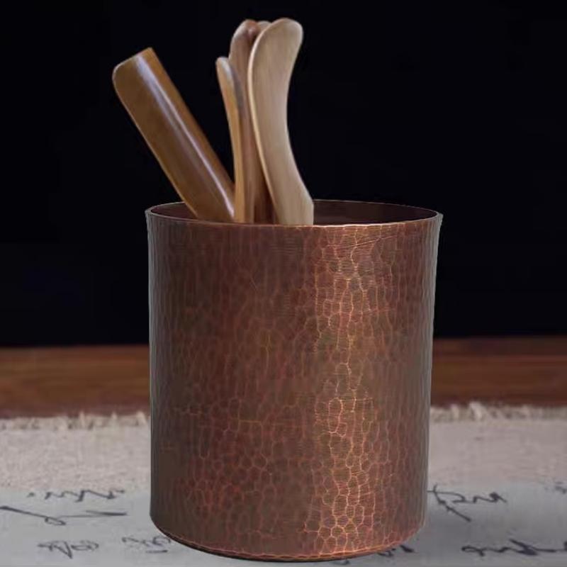 Vintage Pure Copper Coffee Mug,Moscow Mule Thickened Large Size Hammer Texture Straight Tube 450ml Beer Mug,Tea Cup Tableware