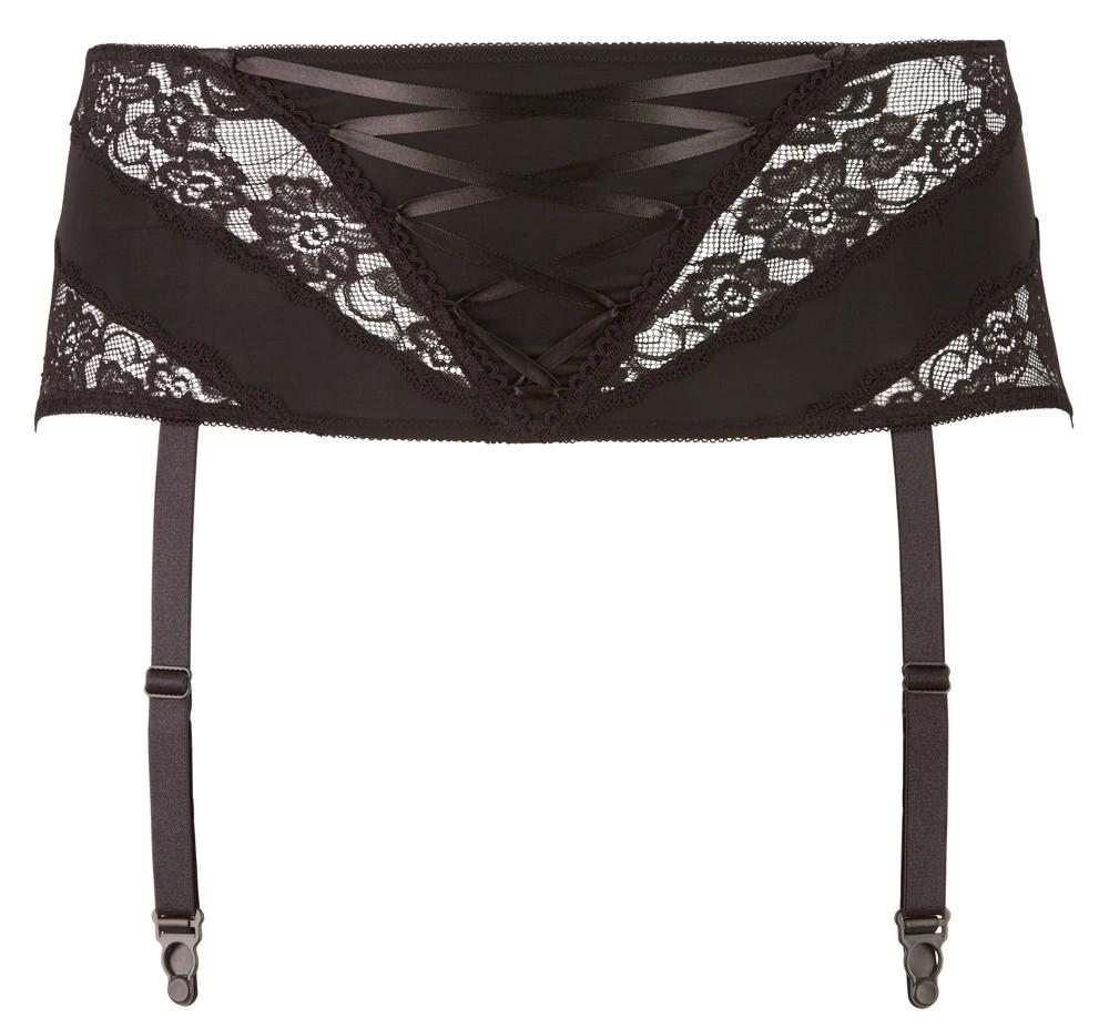 Cottelli CURVES - Sexy Garter Belt with Lace Inserts 4XL