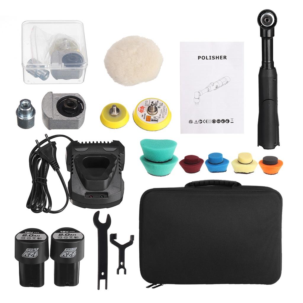 12V RO/DA Mikro Akku-Kratzerentferner Auto Poliermaschine mit 2 Akkus zum Schleifen Akku Mini Auto Polierer