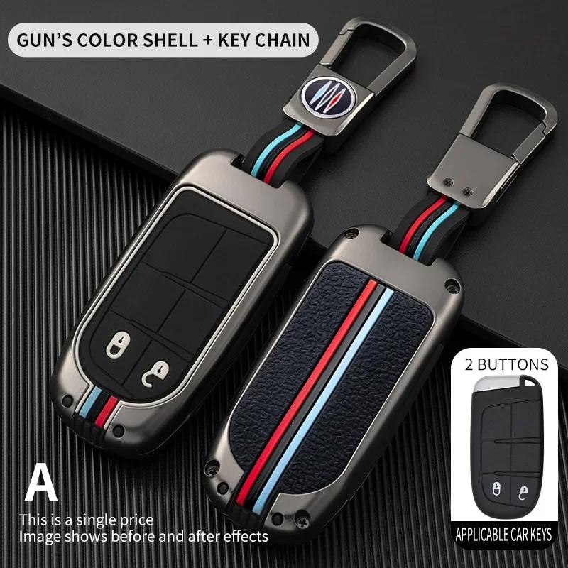 Metal  Car Key Cover Case Fob For Jeep Renegade Compass Grand Cherokee For Chrysler 300C Wrangler Dodge Car Accessaries