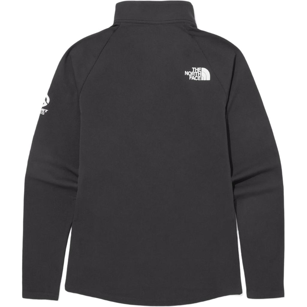 The North Face Summit Logo Stand Collar Pullover Long Sleeve Raglan T-Shirt Women Tops Gray NT7LQ80B