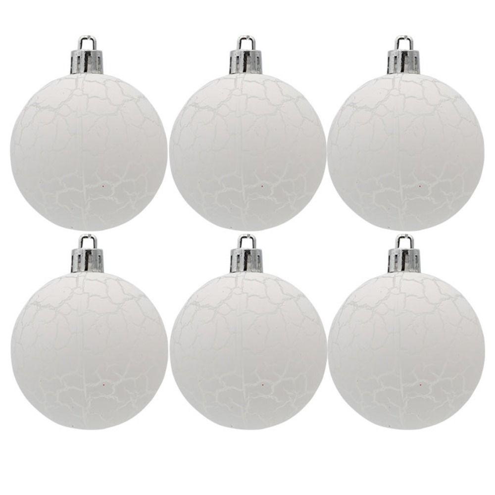 6Pcs Decoration Christmas Tree Pendant Crack Xmas Tree Hanging  Holiday Party