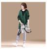 Korean Trendy Women's Hooded Sweatshirt: Loose, Versatile, Plus Size, Mid-Length for Spring & Autumn (Ages Up To 50) - 2024 Collection.
