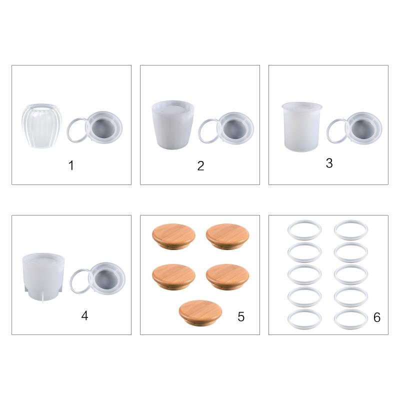 Storage Sealed Bottle Mold Jewelry Ring Box Mold Suitable for Soap Candle Holder Flower Pot Craft Diy Home Decoration