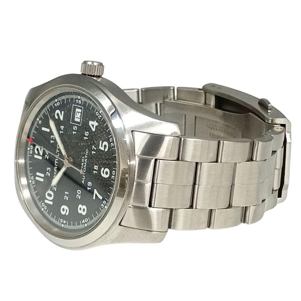 Used HAMILTON H704450 Khaki Field Back Skeleton Automatic Men's Watch Genuine / C1131