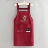 New Waterproof Cartoon Apron Sleeveless Breathable Cooking Aprons Large Pocket Anti-fouling Work Apron Home Kitchen