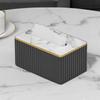 Vertical Pattern Napkin Holder Light Luxury Paper Storage Container Leather Tissue Box  Household