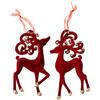 10.5*10.5cm Christmas Wreath Tree Hanging Holiday Displays Luxurious Atmosphere Reindeer Figures Seasonal Appeal