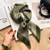 Blue and white temperament 71 small square scarf silk scarf women's new summer thin versatile fashion simple high-end scarf